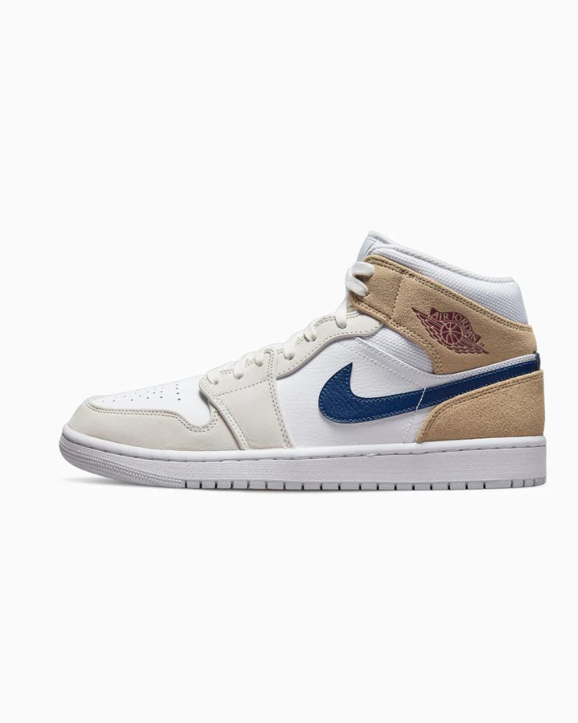 Nike Air Jordan 1 Mid Tan Suede Navy