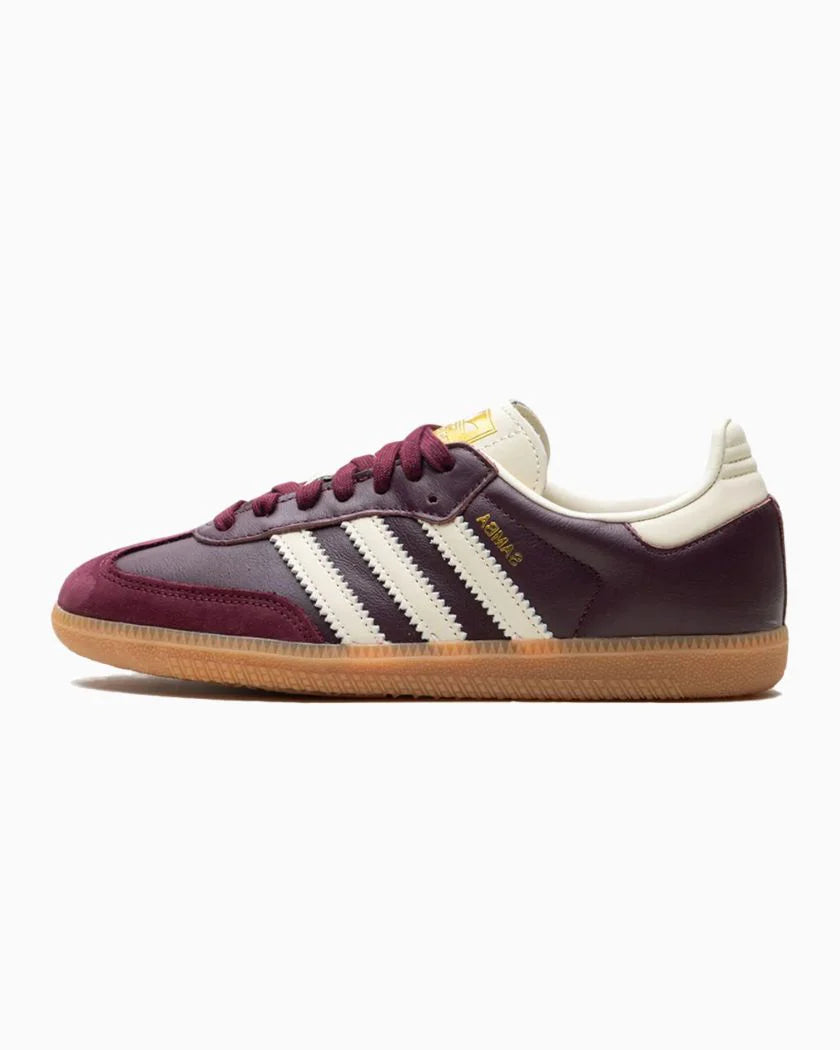 Adidas Samba OG Maroon Gold Metallic