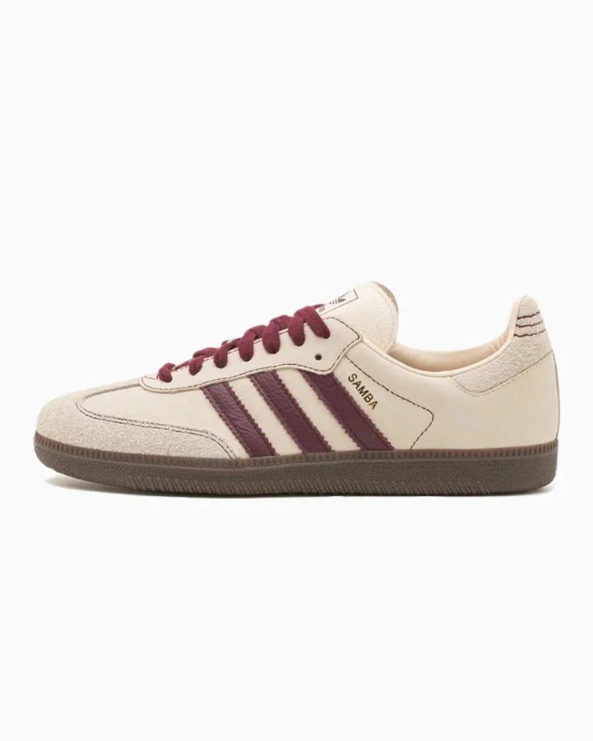 Adidas Samba OG Wonder White Maroon