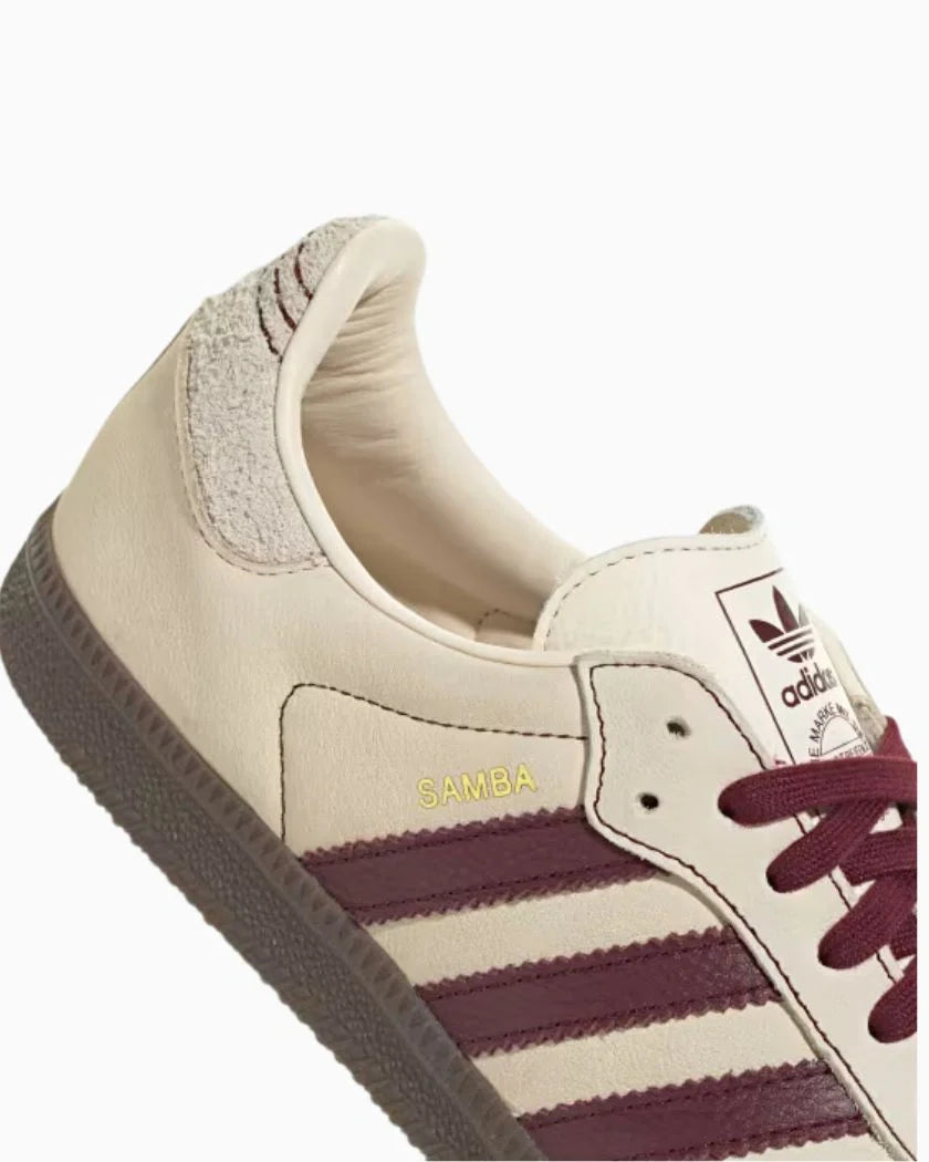Adidas Samba OG Wonder White Maroon
