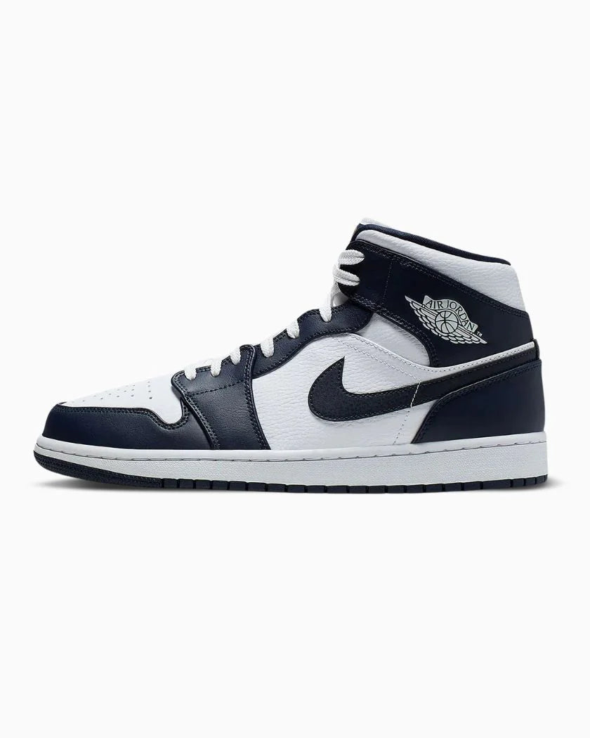 Nike Jordan 1 Mid White Metallic Gold Obsidian