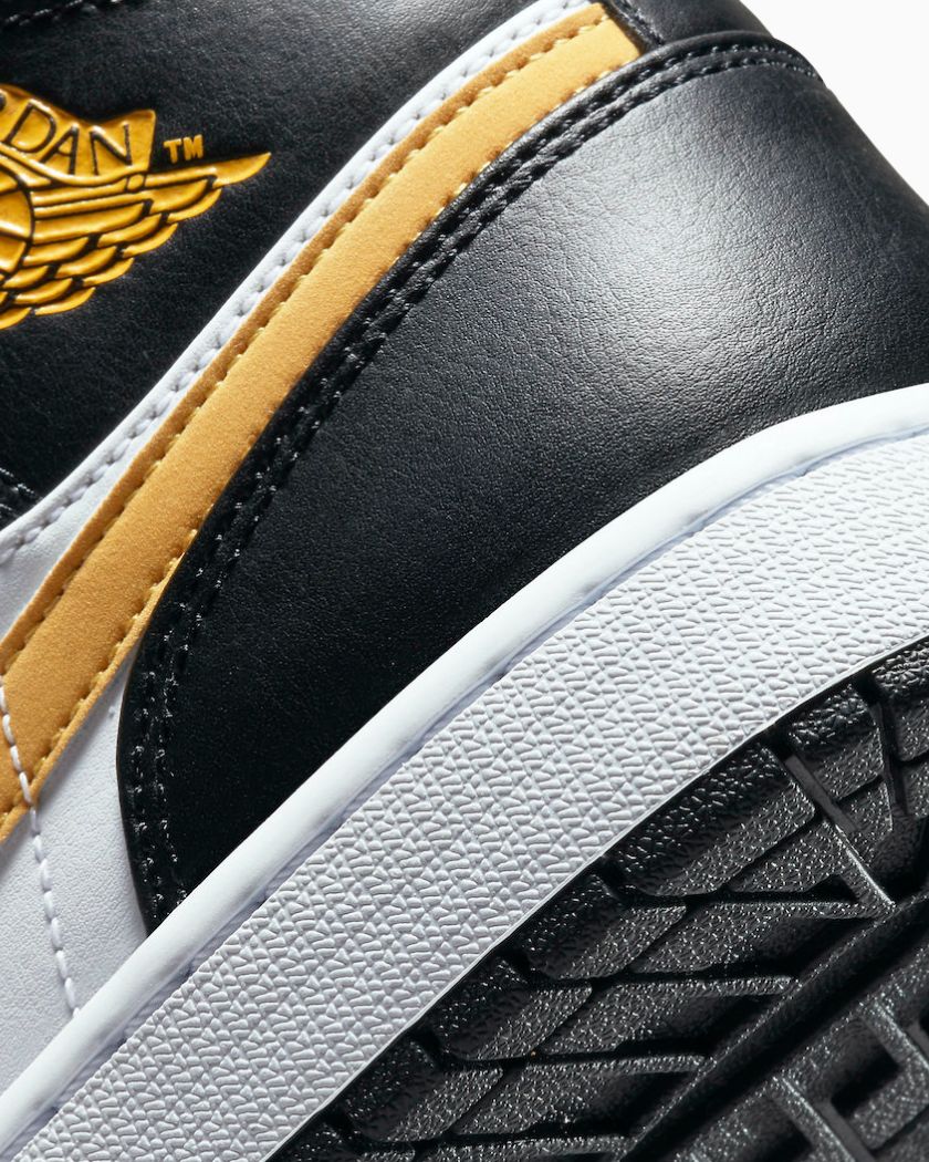 Nike Air Jordan 1 Mid White Pollen Black