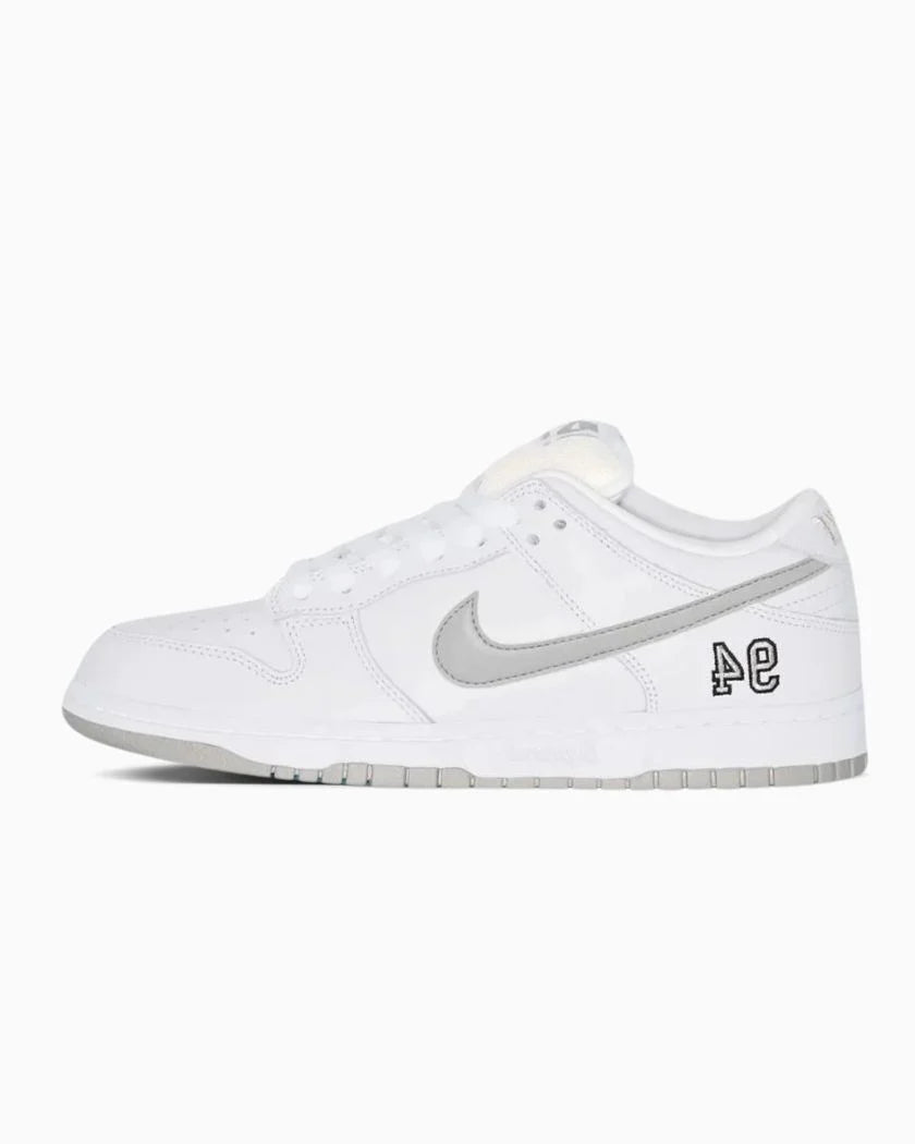 Nike SB Dunk Low Supreme 94 White Metallic Silver